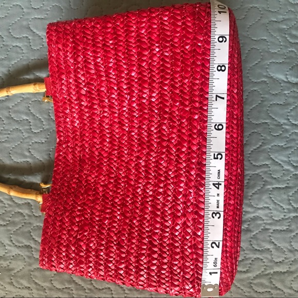 🔥HP 🔥Hot pink straw bag - Picture 2 of 5